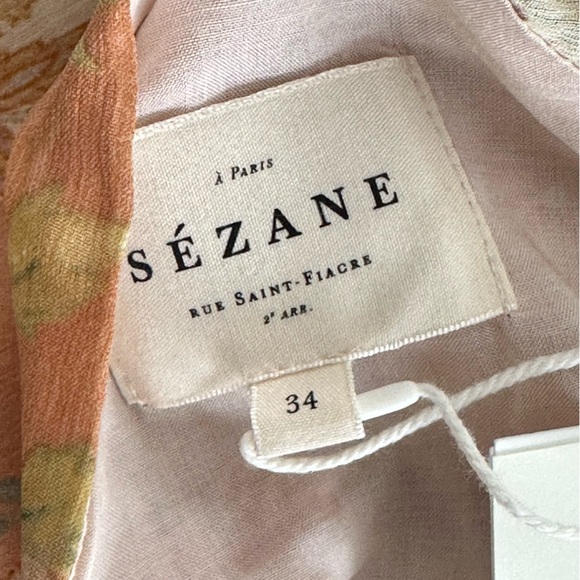 Sezane Estel Dress in Camel Patchwork Size 2 NWT - Picture 8 of 15